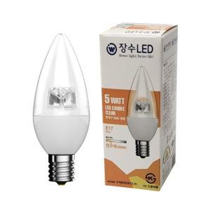 [QNS98WBZ]장수램프 투명 LED 촛대구 고추 캔들전구