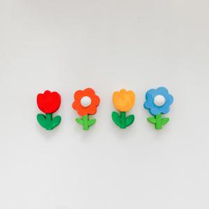 튤립 미니 2D 꽃 캔들 비누 석고방향제 실리콘 몰드