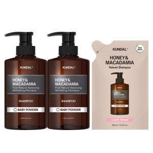(코스트코 직배송) 쿤달 허니앤마카다미아 네이처 샴푸 x 2 + 리필 x 1Kundal Honey & Macadamia Nature Shampoo x 2 + Refill x 1