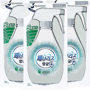 페브리즈 항균플러스 섬유탈취제 리필 320ml 3개