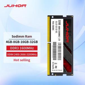 JUHOR-Rams DDR3 4g 8g 1600MHz DDR4 8GB 16GB 32GB 2400MHz 2666MHz 3200MHz 노트북 메모리 랩탑 램 랩탑