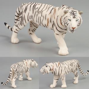파포 백호 모형 장난감 인형 야생 동물 피규어 흰 호랑이 하얀 애니멀 미니 어처 에니멀 어쳐