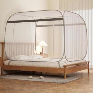 Lazyzzz 팝업 모기장 텐트 넓은 지붕 퀸 사이즈 휴대용 접이식 디자인 침실 마당 야외 아기 성인 여행을 위