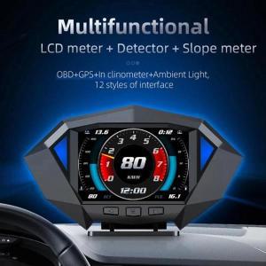 자동차 HUD 자동차 허드 GPS OBD2 OBDII 속도계 프로젝터 과속 경보 RPM 표시기 1 개