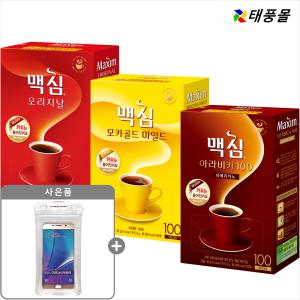 [태풍몰]맥심 커피만 모카골드 100T+스마트폰용 방수팩 (복수구매DC/오늘출발)