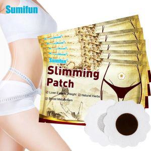 8개 Sumifun 슬리밍 배꼽 스티커 체중 감량 제품 슬림 패치 레코딩 지방 핫 바디 쉐이핑