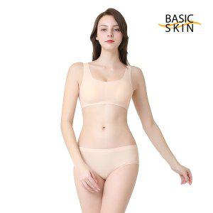 [BASICSKIN]베이직스킨 여성인 U백 래쉬가드 이너 브라+팬티세트 스포츠이너웨어 BSE-T254A