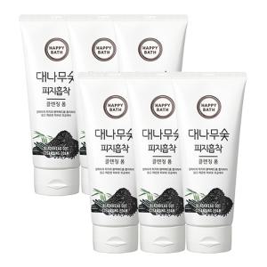 해피바스 대나무숯 피지흡착 클렌징폼 200g x6