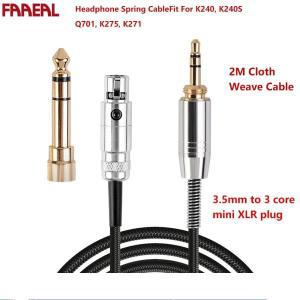FAAEAL-오디오 업그레이드 케이블, 3.5mm, 3 핀, AKG K240,K240S,K240MK II,Q701,K702,K141,K171,K181,K271