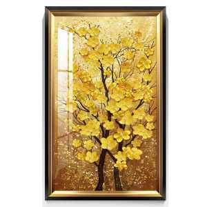 돈나무 금전수 액자 트리 황금 벽화 그림 럭셔리 나무 거실