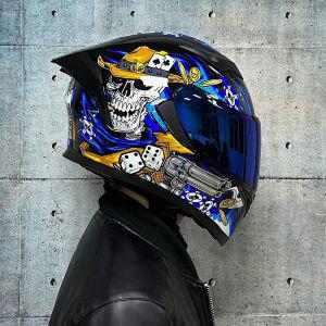 풀페이스헬멧 오토바이헬멧 CertifiedFull 얼굴 오토바이 헬멧 경주 capacete