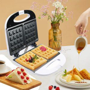 와플기계 와플기 가정용 미니 와플 메이커 아침 식사 토스터 전기 베이킹 가열 붙지 않는 팬