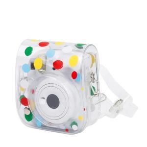 여아용 컬러 물방울 무늬 디지털 카메라 보호 가방, 후지필름 Mini12 투명 신제품 적용 가능