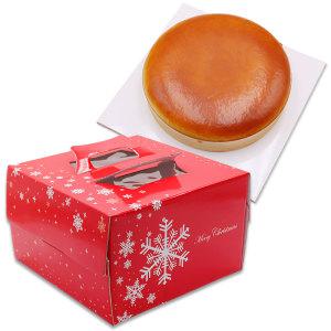 크리스마스케이크상자2호+흰색하판50개 세트/케익박스