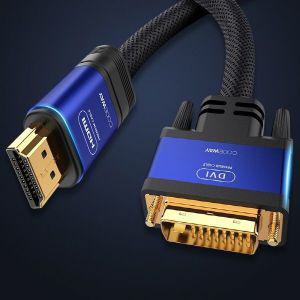 고강도 케이블 HDMI 2.0 to DVI-D 듀얼 블루메탈 10M