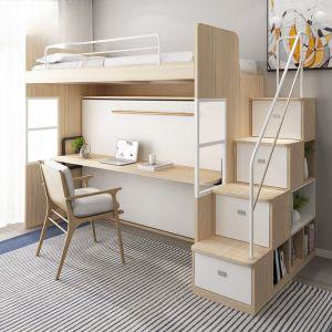 공부방 이층침대 벙커 책상 2층 프레임 책상형 계단 수납 세트 일체형 난간