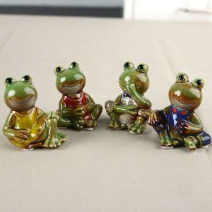 [신세계몰]미니어처 도자기인형 개구리 가족(4p) 도자기 미니어처 장식소품 장식품