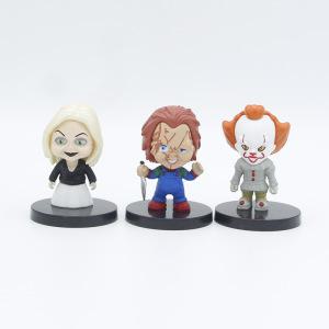 네즈코피규어 Vendetta Chucky Freddy Jason용 공포 영화 캐릭터 V 무서운 톱 PVC 액션 피규어 장난감 세트