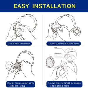 가용 이어 패드 교체용 컵 BOSE 35 I/II 오버이어 헤드폰 미드나잇 블루 QC35