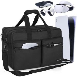 AKOZLIN Three Layers Carrying Travel Bag Large Capacity for PS5 Console PSVR Storage Case Compatible