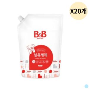 비앤비 유아 섬유세제 베이비파우더 리필 1500ml X20