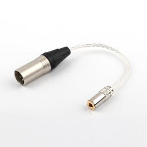 7N OCC HIFI 4pin XLR 밸런스드 남성 4.4mm 4 핀 여성 오디오 어댑터 케이블 커넥터 플러그