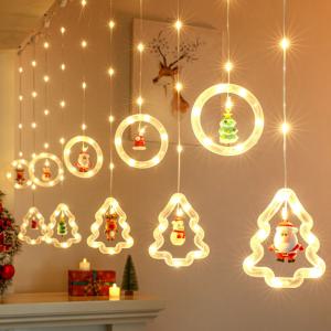 [오너클랜]크리스마스 커튼 무드등 인테리어 LED 벽트리 가랜드