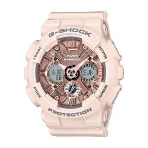 카시오 Casio 여성용 지샥 스테인리스 스틸 쿼츠 시계 핑크 29 합성수지 소재 스트랩 (GMA-S120MF-4ACR)