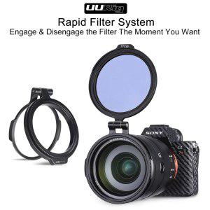 UURig ND 필터 링 급속 시스템 RFS 퀵 릴리스 플립 브래킷 스위치 호환 소니 캐논 니콘 DSLR 카메라 액세서