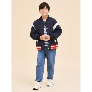 [시즌오프30%OFF][BEANPOLE KIDS] 바서티 패딩 점퍼  네이비 (BI4138U02R)