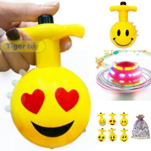 스마일 팽이 6p 웃는 얼굴 표정 모양 블레이드 펭이 선물 주머니 세트 회전 게임 장난감