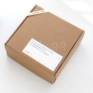 두꺼운 크라프트 포장 박스 정사각형 상자(3개) 17cm 답례품 선물 기념품 튼튼한
