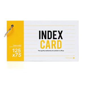 [오너클랜]정보카드 (125X75) X5개 유선 인덱스 암기카드 단어장