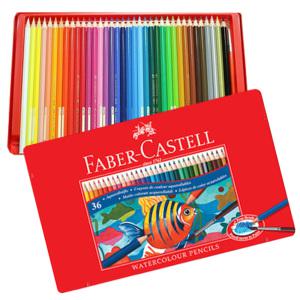 파버카스텔 수채 색연필 36색 세트 틴케이스 미술 연필색연필