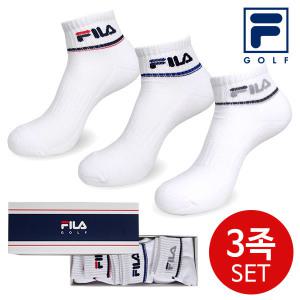 [휠라/FILA]스포츠 단목 앵클 남성 양말 3족세트 / 선물 기프트*