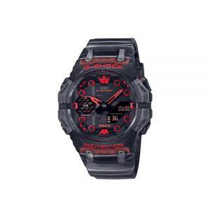 지샥 카시오 G-Shock 남성용 GAB001G-1A 투명 블랙 아날로그-디지털 시계 블랙. 탭
