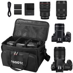Fosoto 다기능 대용량 사진 카메라 가방, 방수 숄더 배낭 DSLR 캐논 니콘 소니 펜탁스용