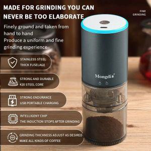 커피 원두 분쇄기 그라인더 Mongdio 전기 콩 연마기 소형 휴대용 자동 아더 핸드 머신