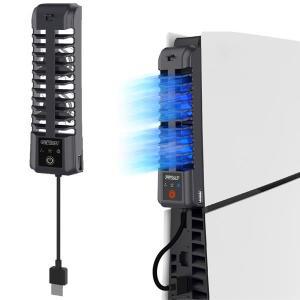 PS5 슬림 디스크  디지털 에디션용 냉각 선풍기 게임 액세서리 저소음 쿨러 USB 2.0 포트 3단계