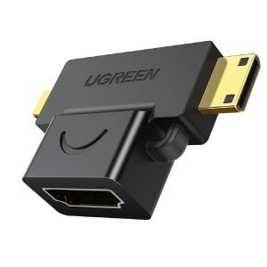 유그린 HDMI to Mini HDMI Micro HDMI 멀티 변환 젠더 U-20144