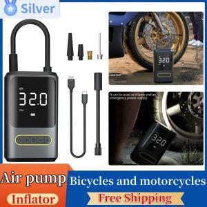 셀프 타이어 공기압 측정기 센서 휴대용 자전거 자동 압축기 팽창기 다목적 150PSI 스마트 에어 펌프 오토