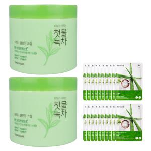 과일나라 첫물녹차 클렌징 크림 300g 1+1 +마스크팩 20장 증정 / 교차선택