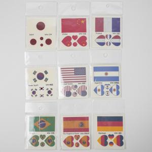 붙이는 올림픽 월드컵 경기 시합 응원 나라 국가 국기 깃발 플래그 타투 판박이 헤나 문신 스티커 소품
