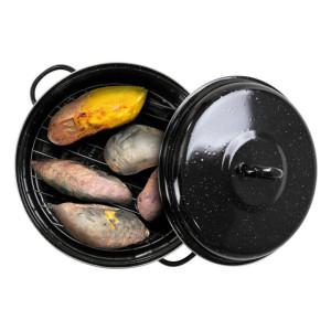 [기타]군고구마 직화냄비 26cm 군밤 생선 구이 굽는 법랑냄비