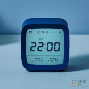 Qingping 블루투스 알람 시계 스마트 컨트롤 온도 디스플레이 LCD 화면 조절 가능한 야간 조명 샤오미 배터