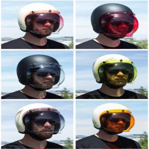 레트로 오토바이 헬멧 렌즈, 3/4 오픈 페이스 헬멧, 버블 쉴드, 레트로 헬멧, 썬 바이저, 윈드 실드