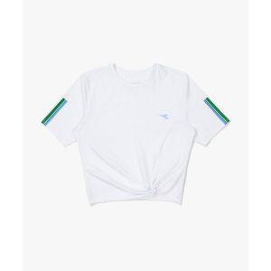 Diadora 디아도라테니스 퍼포먼스 크롭 반팔티셔츠 WHITE 423873