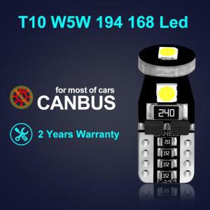 오토바이라이트 T10 W5W LED 전구 캔버스 자동차 클리어런스 조명 독서 램프, 돔 도어 액세서리, 화이트,