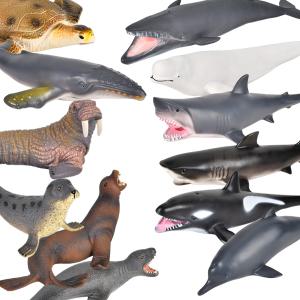 해양 바다 동물 모형 대형 피규어 장난감 상어 고래 백상아리 벨루가 12종 선물 세트 KC인증