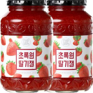 초록원 딸기잼 2kg(1kgx 2병)